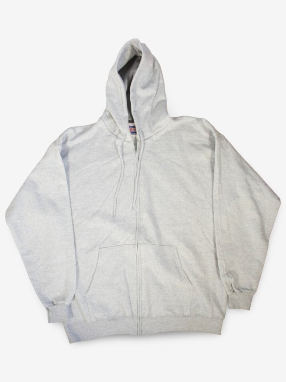 Vintage Hanes Printpro Heavy Grey Zip Up Blank Hoodie